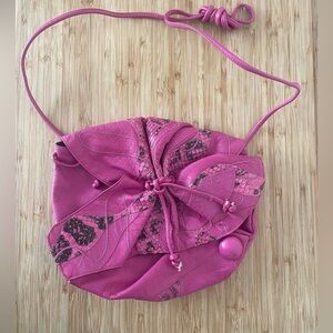 Vintage Carlos Falchi Pink Leather Handbag
